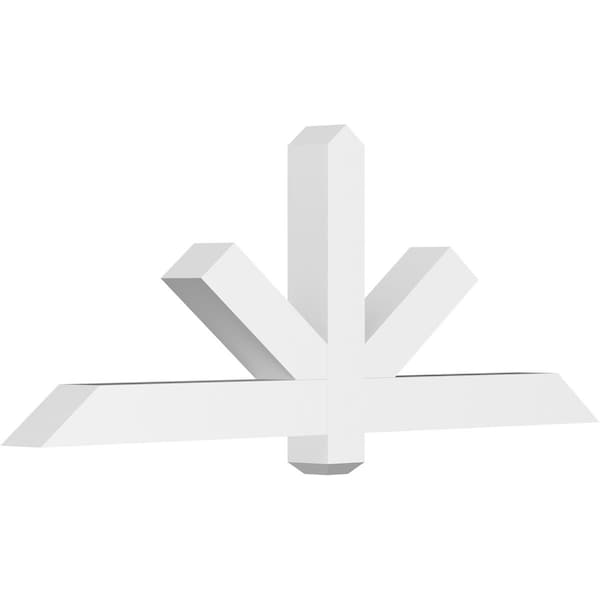 Ekena Millwork Kennewick Architectural Grade PVC Gable Bracket, 60"W x 22 1/2"H x 4"D x 4"F, 9/12 Pitch GBP060X23X0404KEN00 - main